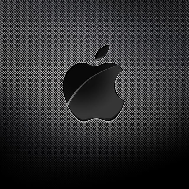 1024x1024 Apple Black Background -  iPad Wallpaper