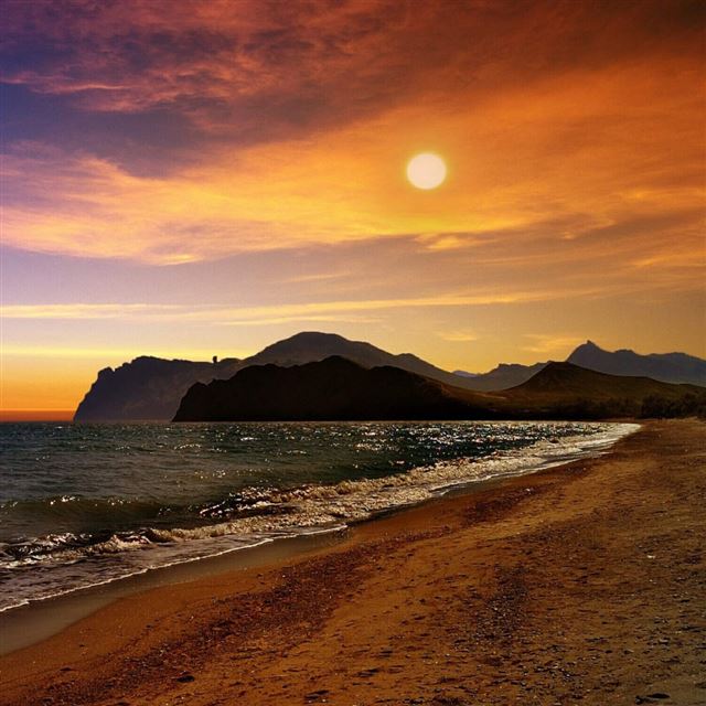1024x1024 Crimea Beach - cloud iPad Wallpaper