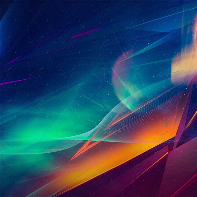 1024x1024 hazy lights 4k - digital art iPad Wallpaper