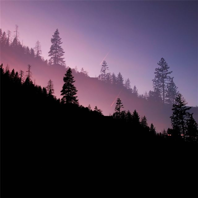 1024x1024 yosemite valley evening 5k - valley iPad Wallpaper