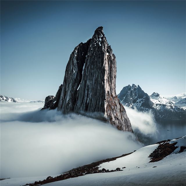 1024x1024 winter landscape 5k - 4k iPad Wallpaper
