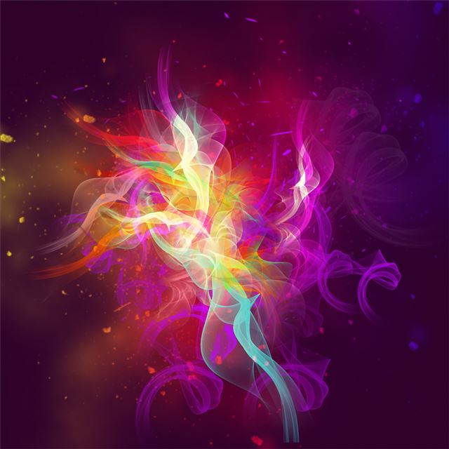 1024x1024 color smoke abstract 4k - digital art iPad Wallpaper