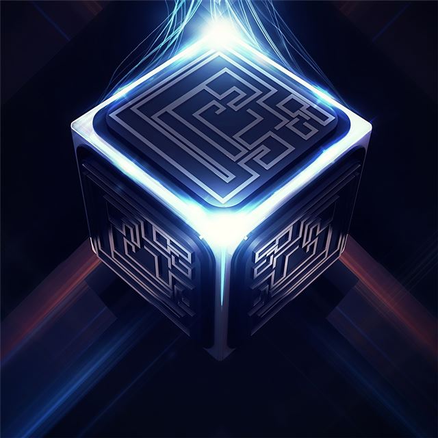 1024x1024 cube abstract energy 4k - digital art iPad Wallpaper