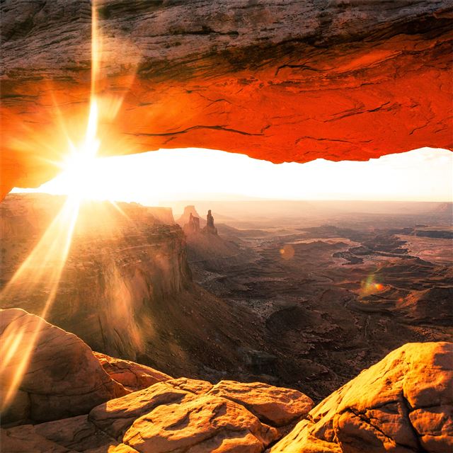 1024x1024 canyonlands sunrise 4k - sunrise iPad Wallpaper