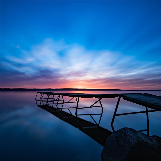 1024x1024 sunrise along deck - 5k iPad Wallpaper