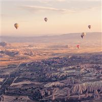 hot air balloons open sky 4k wallpaper