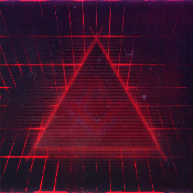 1024x1024 geometry red triangle 4k - triangle iPad Wallpaper