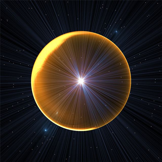 1024x1024 yellow blue fractal gold - deviantart iPad Wallpaper