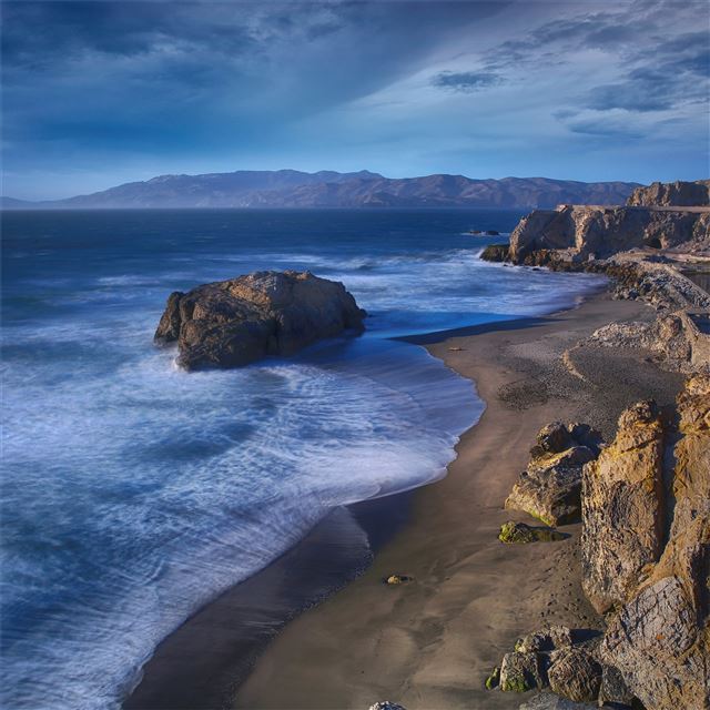 1024x1024 coast usa point lobos sutro baths crag californina... - 4k iPad Wallpaper
