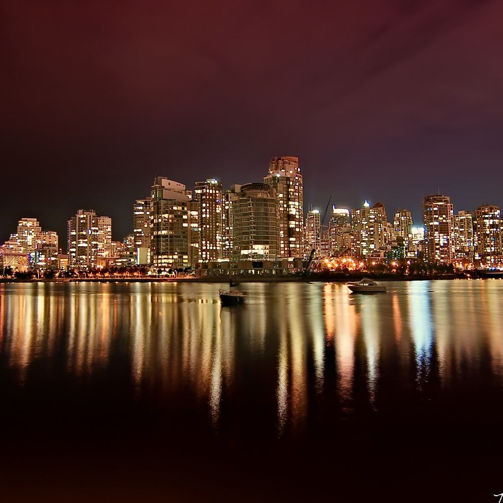 Vancouver City Nights iPad Wallpapers Free Download