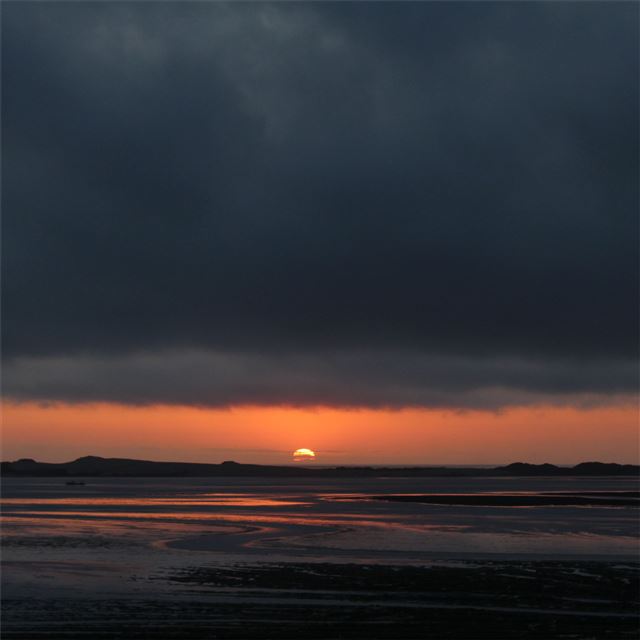 1024x1024 black gray clouds during golden hour 5k - clouds iPad Wallpaper