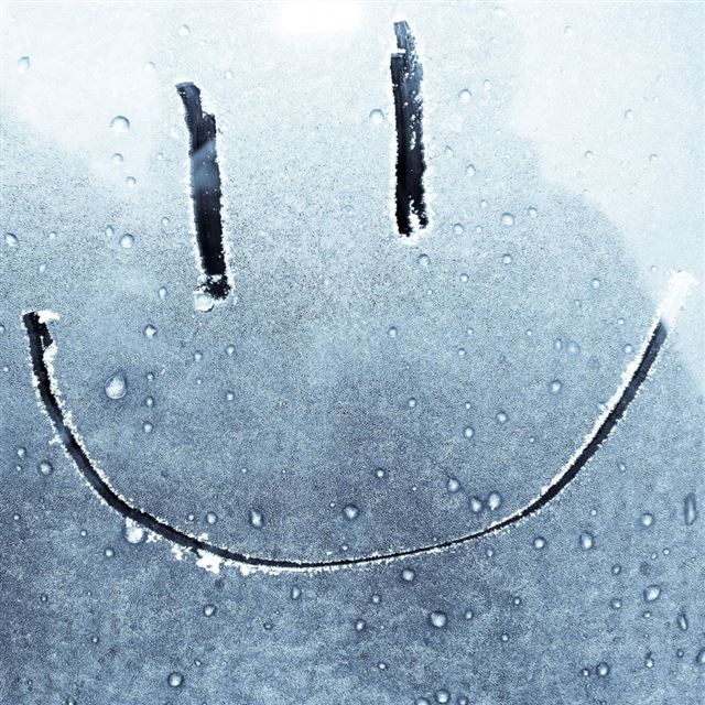 1024x1024 Smiley Face On A Frozen Window - window iPad Wallpaper