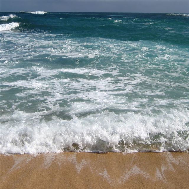 1024x1024 Blue Waves 6 - beige iPad Wallpaper