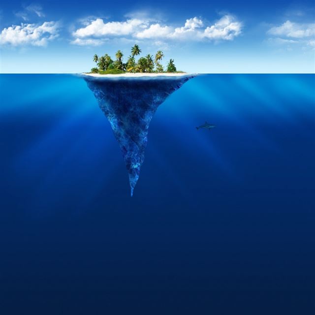 1024x1024 Sea War - black iPad Wallpaper
