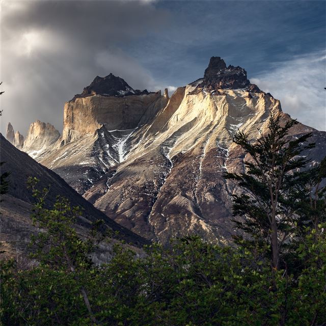 1024x1024 mountains chile patagonia torres del paine 5k - 4k iPad Wallpaper