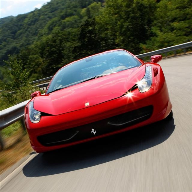 1024x1024 Ferrari 458 Italia Winding 2010 - road iPad Wallpaper