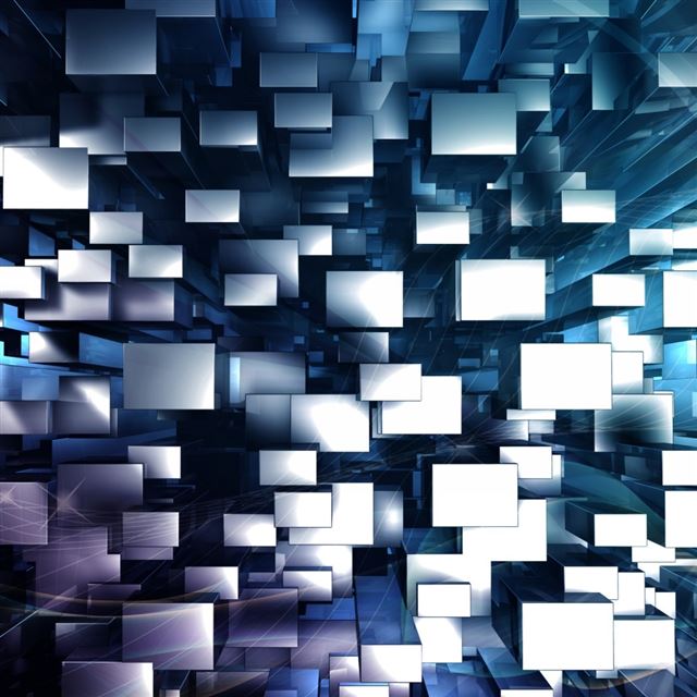 1024x1024 3D Geometric Background - purple iPad Wallpaper