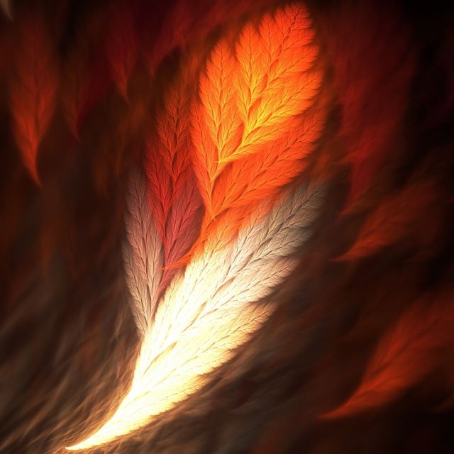 1024x1024 Feather Art - yellow iPad Wallpaper