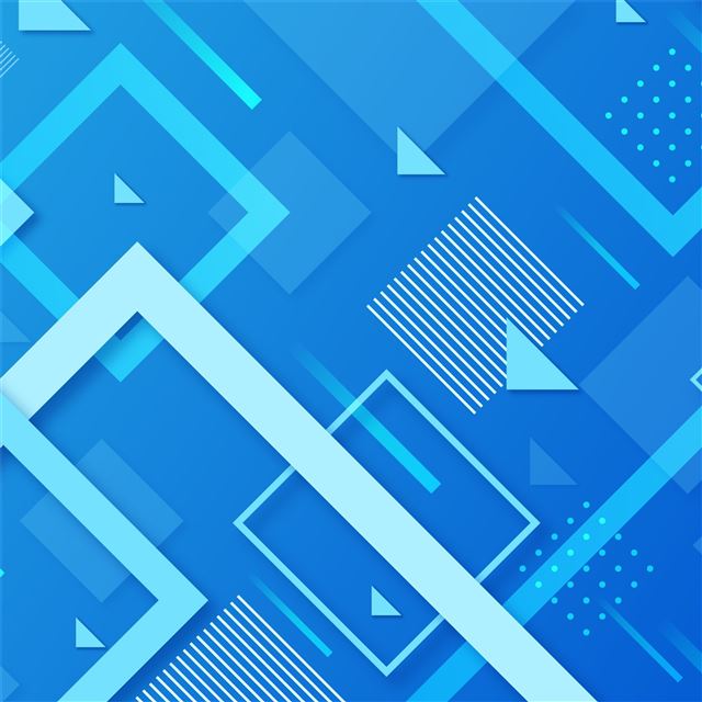 1024x1024 geometry blue abstract 4k - digital art iPad Wallpaper
