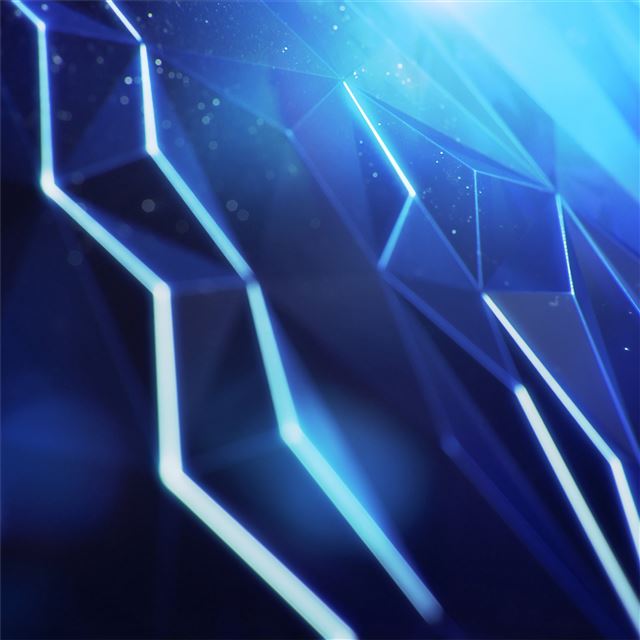 1024x1024 3d cyan blue digital art 4k - digital art iPad Wallpaper