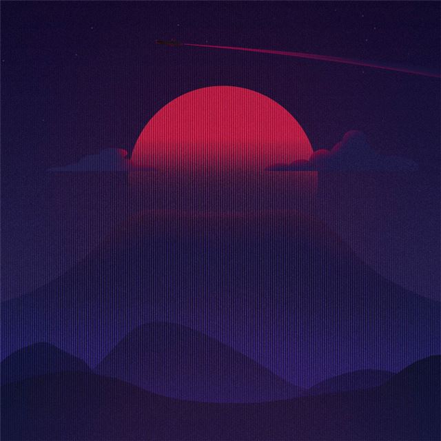 1024x1024 retro sunrise - sunrise iPad Wallpaper