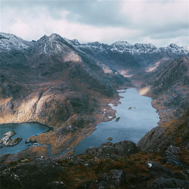 1024x1024 loch coruisk isle of skye scotland 5k - mountains iPad Wallpaper