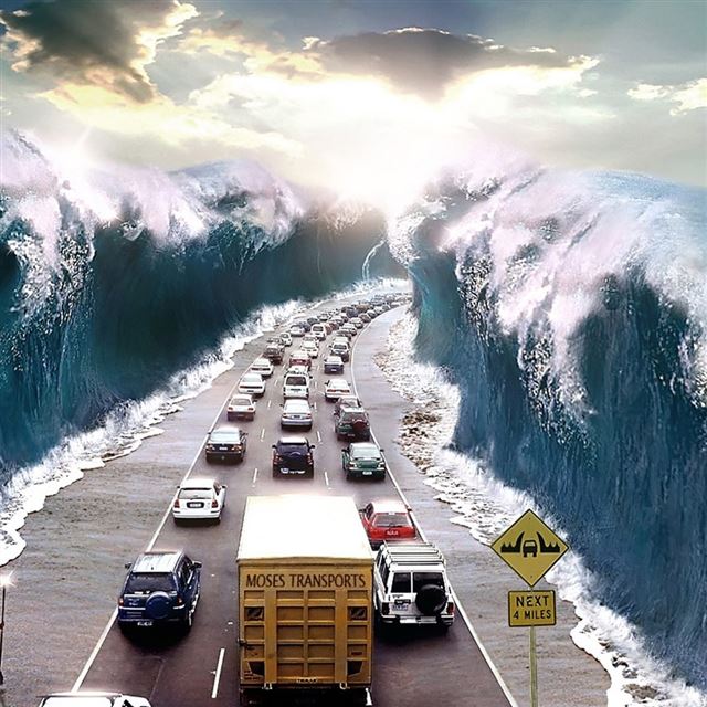 1024x1024 Surreal Art - road iPad Wallpaper