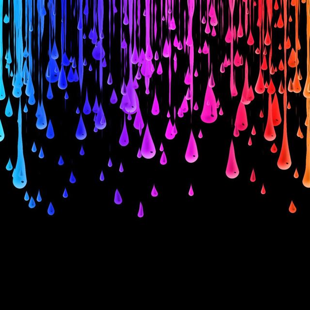 1024x1024 Colored Drops - drops iPad Wallpaper
