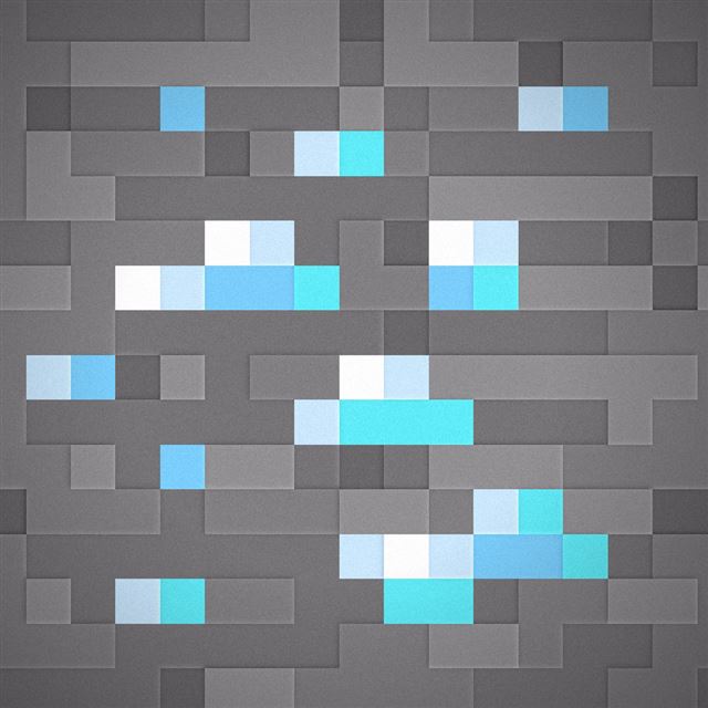 1024x1024 Minecraft diamonds - cyan iPad Wallpaper