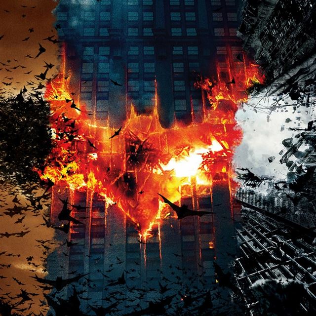 1024x1024 Batman Dark Knight Trilogy - yellow iPad Wallpaper