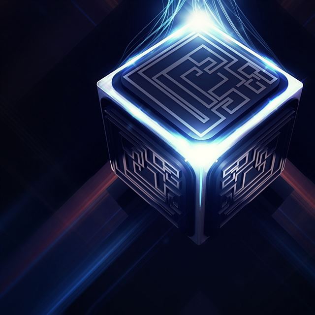 1024x1024 3D Cube Maze -  iPad Wallpaper