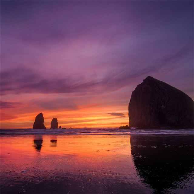 1024x1024 beach sunset 4k - beach iPad Wallpaper