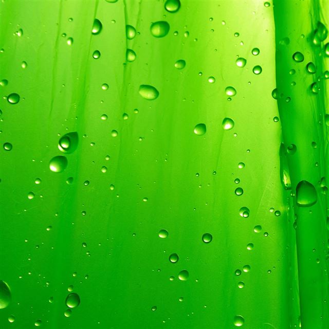 1024x1024 Green Drops - drops iPad Wallpaper