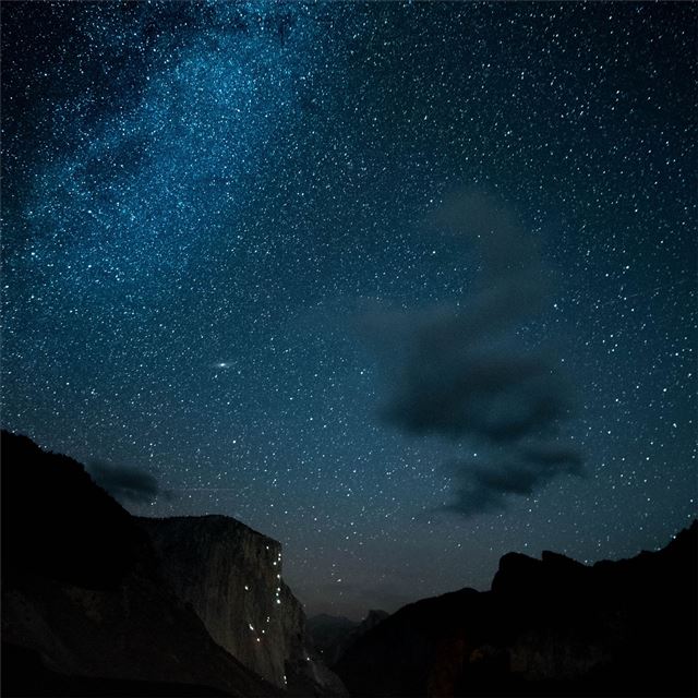1024x1024 night out in yosemite - 5k iPad Wallpaper