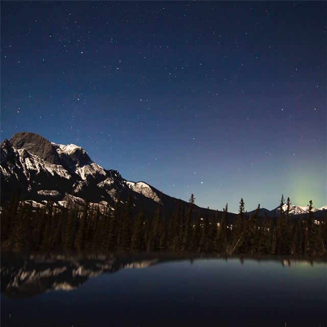 1024x1024 starry sky over mountains 5k - mountains iPad Wallpaper