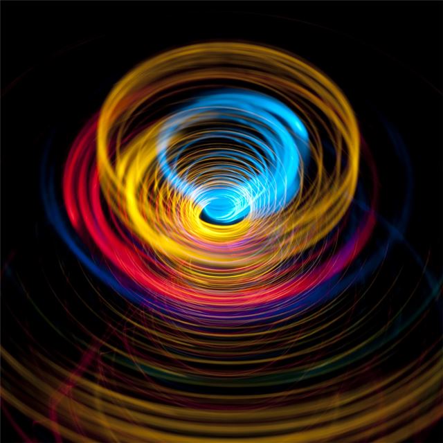 1024x1024 circles motion rotation abstract colorful 4k - circle iPad Wallpaper