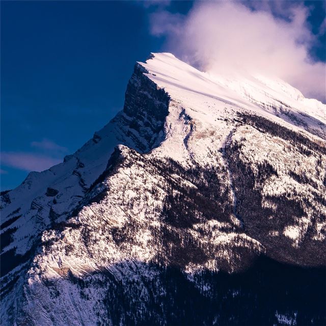 1024x1024 close up on sulfur mountain 4k - mountains iPad Wallpaper