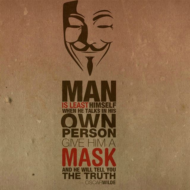 1024x1024 Anonymous - letter iPad Wallpaper