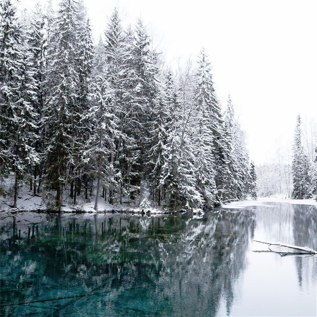 1024x1024 winter cold lake - winter iPad Wallpaper