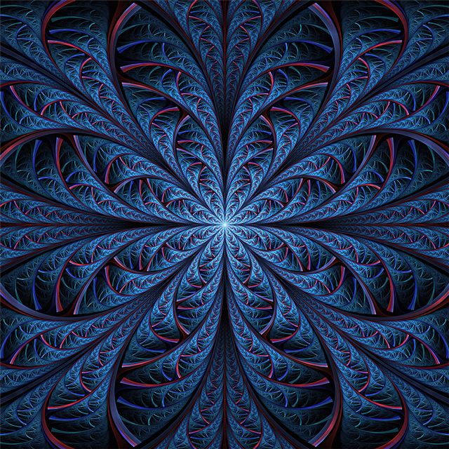 1024x1024 night hawk blue spiral 4k - deviantart iPad Wallpaper
