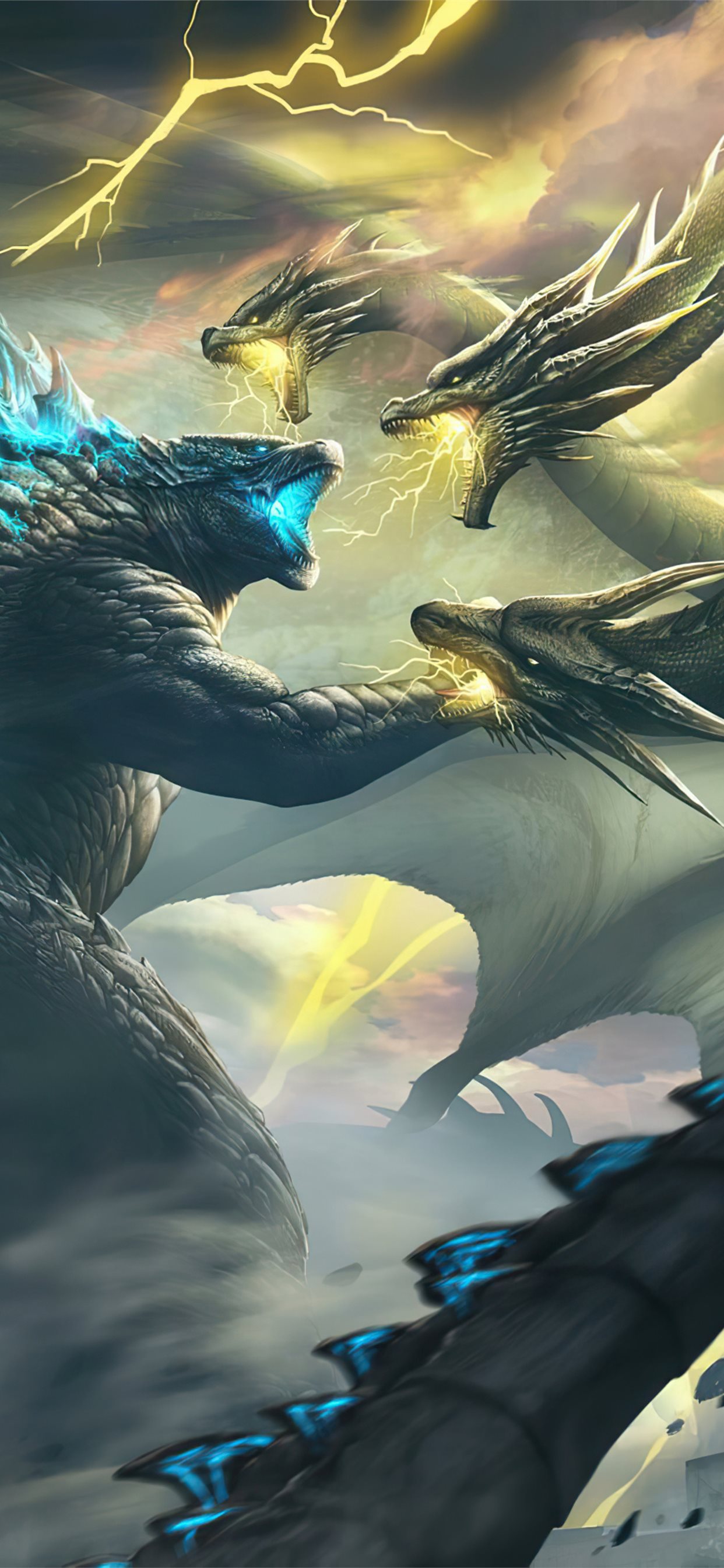 Wallpaper ID: 161713 / Godzilla: King of the Monsters, King Ghidorah,  kaiju, ultrawide free download