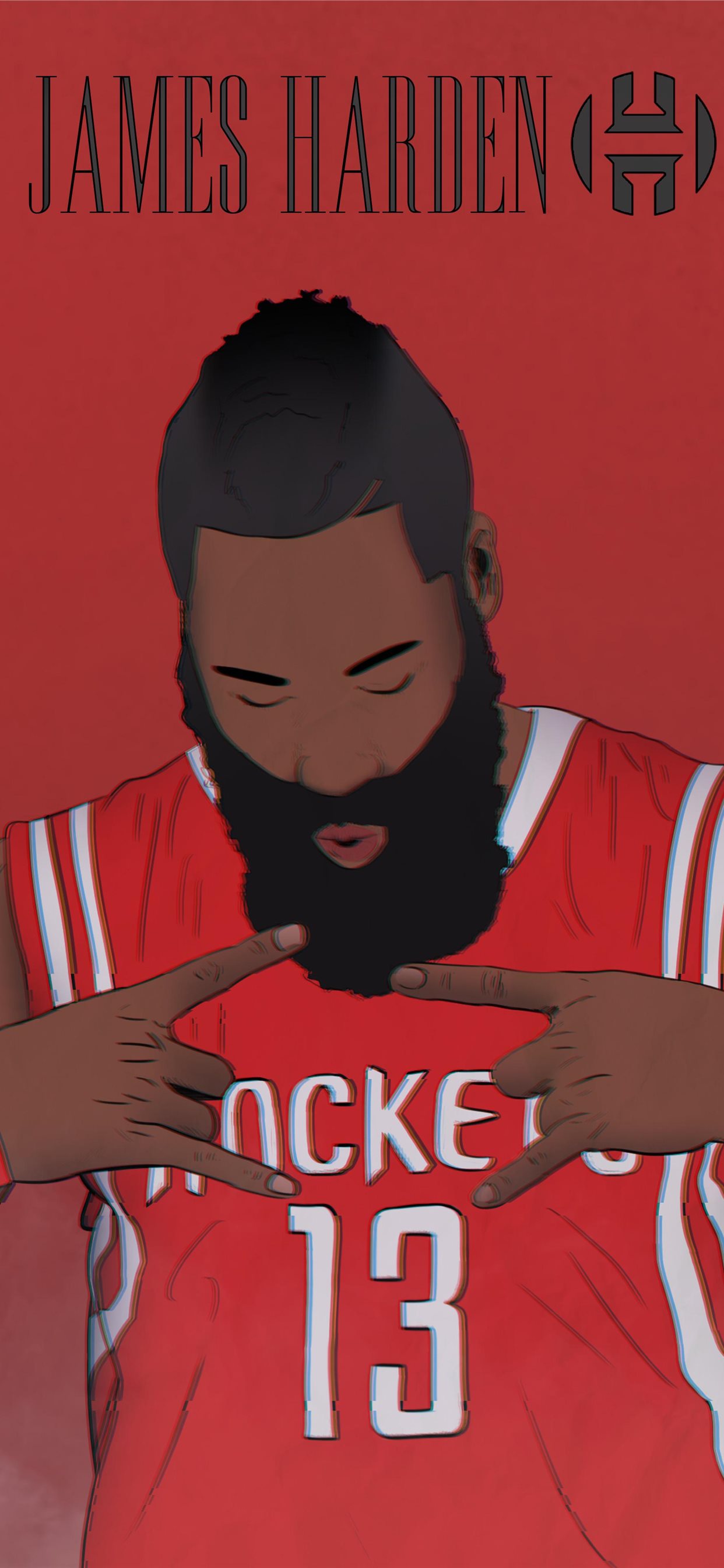 James Harden Phone Drawn In Photoshop Rockets Iphone 11 Wallpapers Free Download