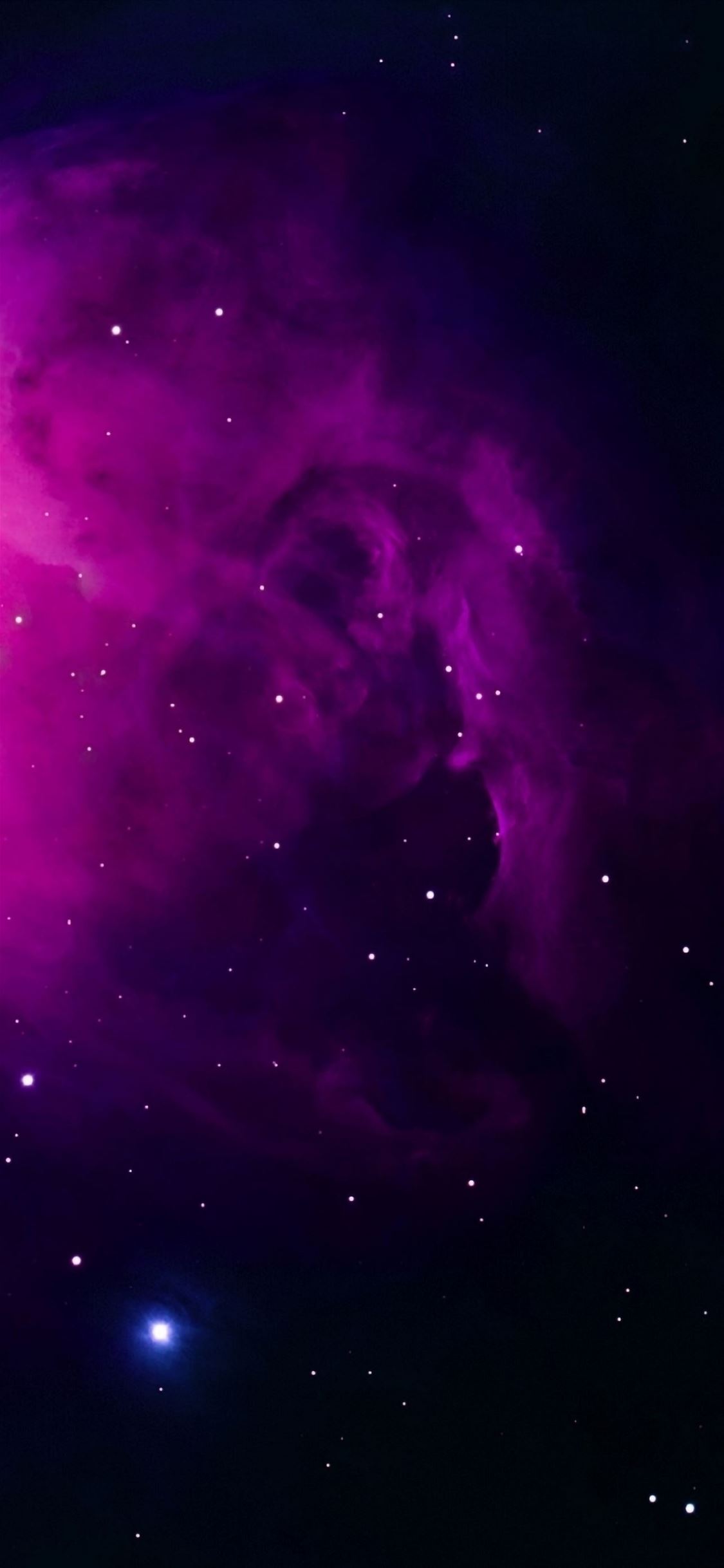 Purple Orion Nebula iPhone wallpaper 