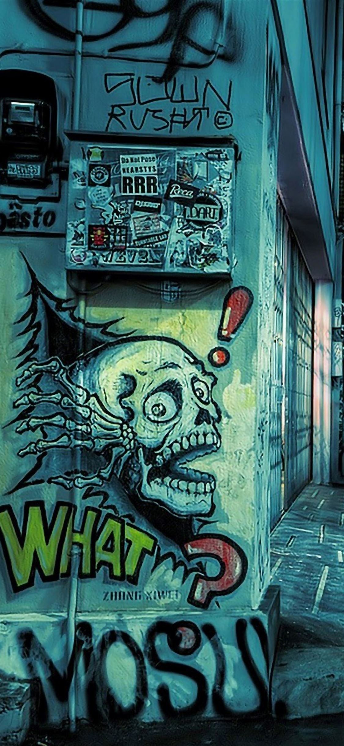 Graffiti street iPhone wallpaper 