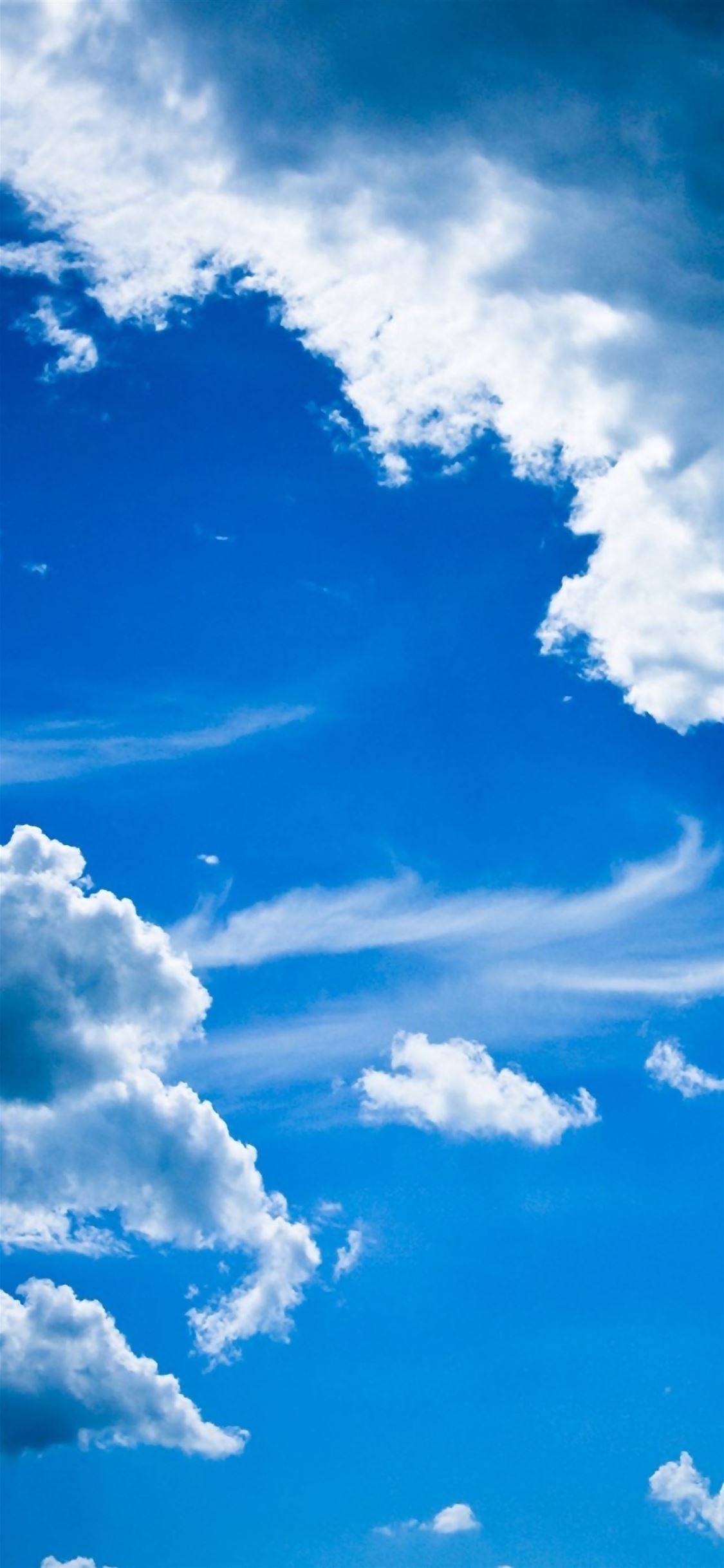 Blue clouds iPhone wallpaper 