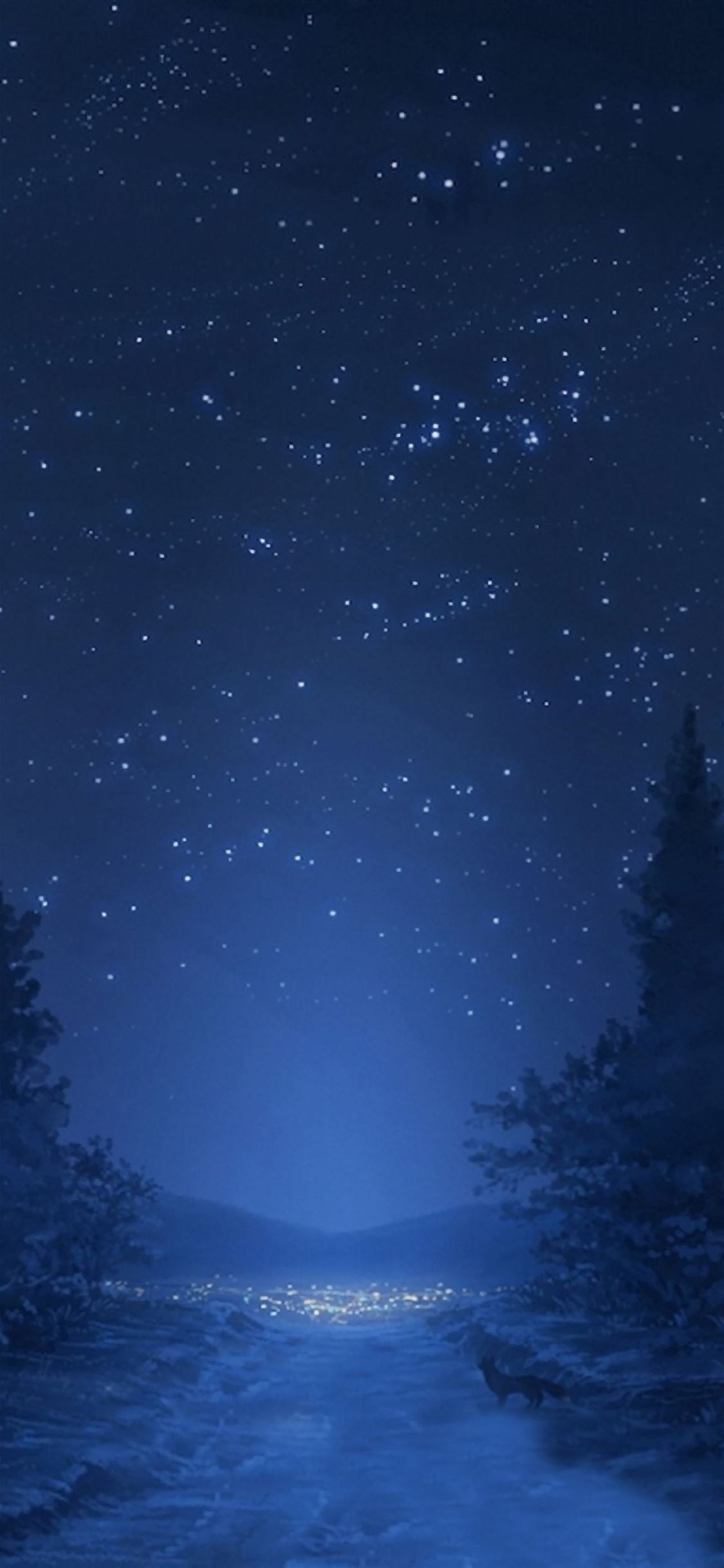 Night sky iPhone wallpaper 