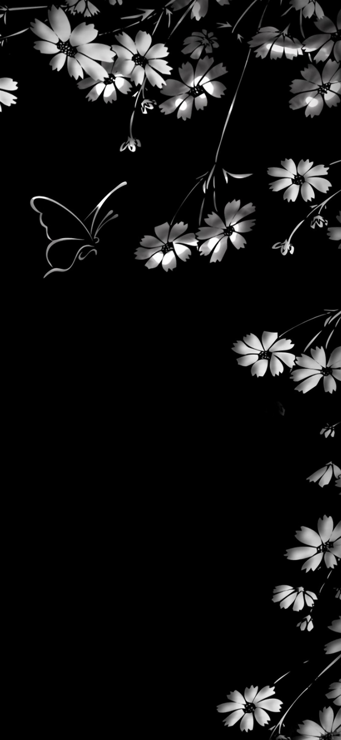 Flowers and Butterflies iPhone wallpaper 