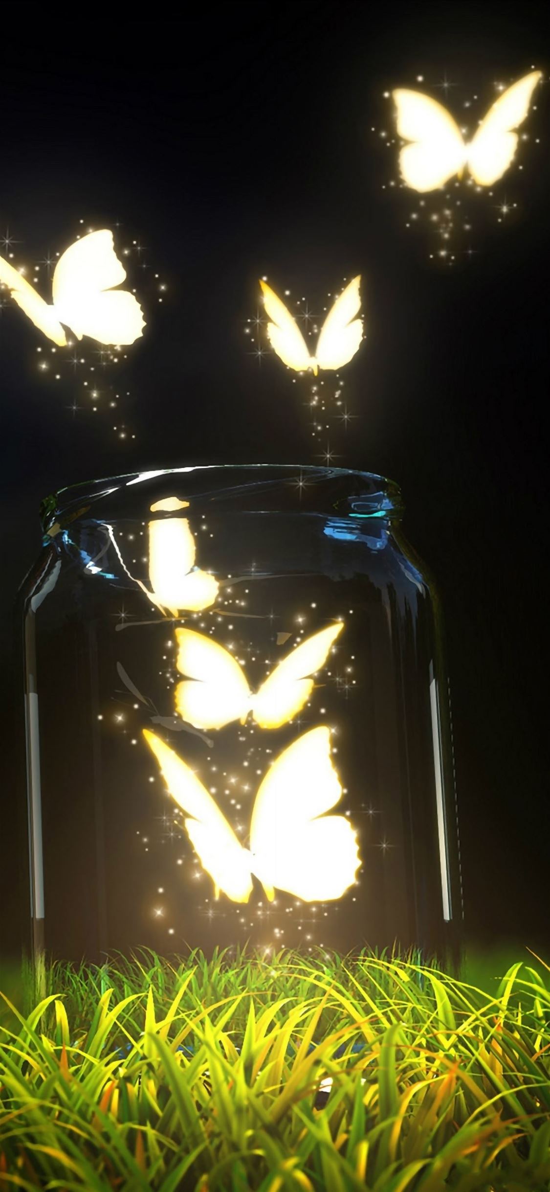 Fantasy Butterfly Jar iPhone wallpaper 