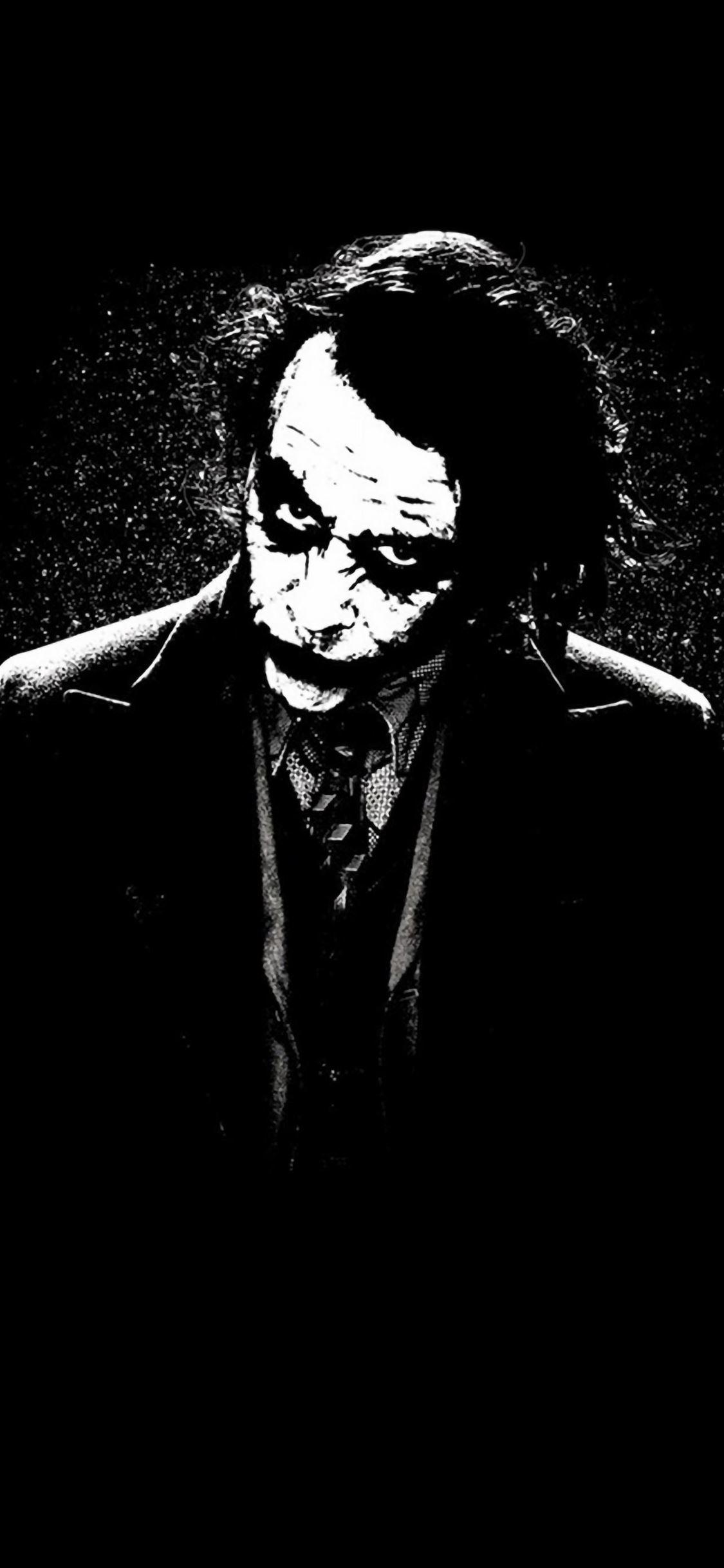 The Joker Batman Black White Painting Art iPhone wallpaper 