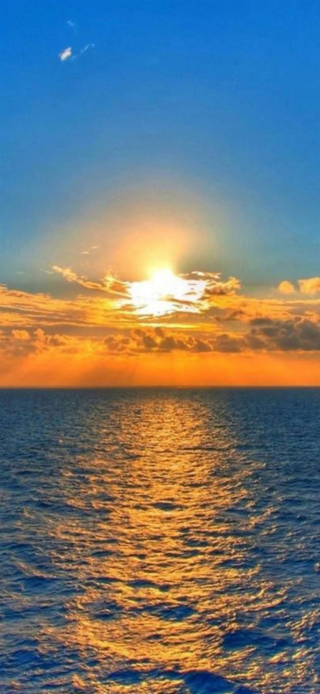 Nature Fantasy Sunrise Over Ocean At Dawn iPhone wallpaper 